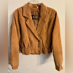 Vintage 80’s Tan Suede Leather Jacket